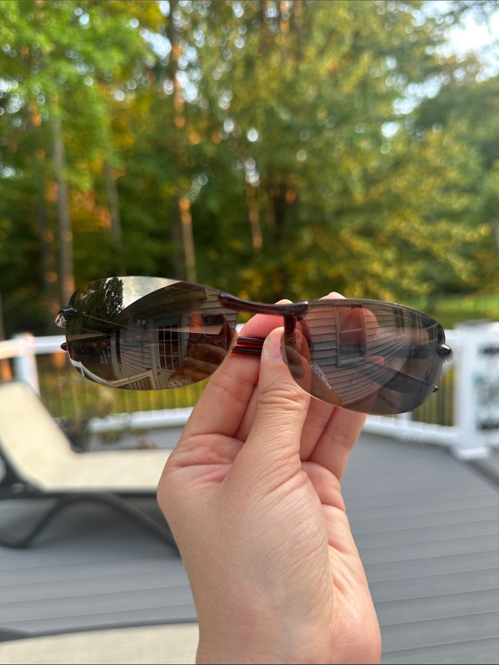 Maui Jim Sleek Rectangular Brown Tinted Sunglasses